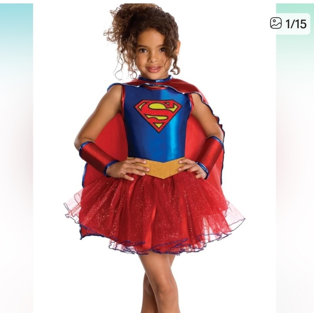 DC SUPERGIRL Tutu Child Costume Size Medium 5-7 Year Old
